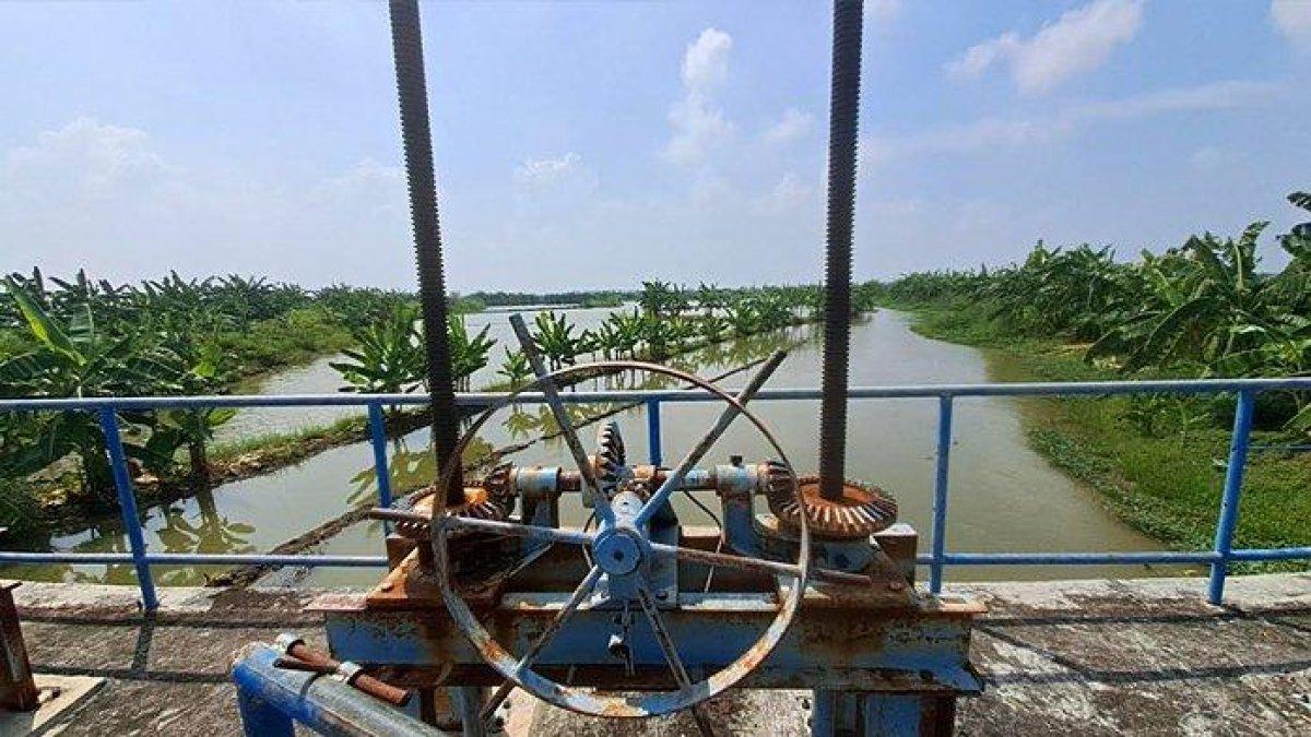 PROGRAM BUPATI TUBAN - Kondisi Waduk Jabung Ring Dyke di Kecamatan Widang, Kabupaten Tuban, Jawa Timur, Sabtu (21/6/2025). Optimalisasi Waduk Jabung digadang-gadang bisa atasi banjir di Kabupaten Tuban.
