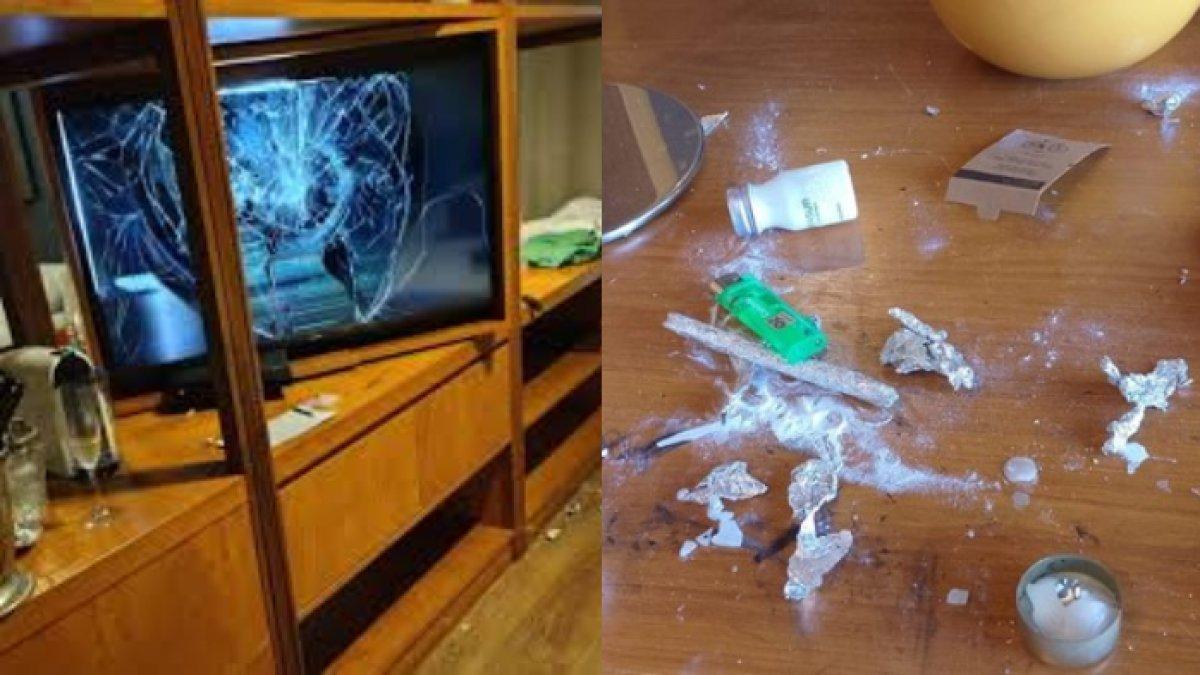 Kondisi kamar hotel saat Liam Payne ditemukan tewas di Buenos Aires, Argentina, TV rusak & banyak barang terbakar