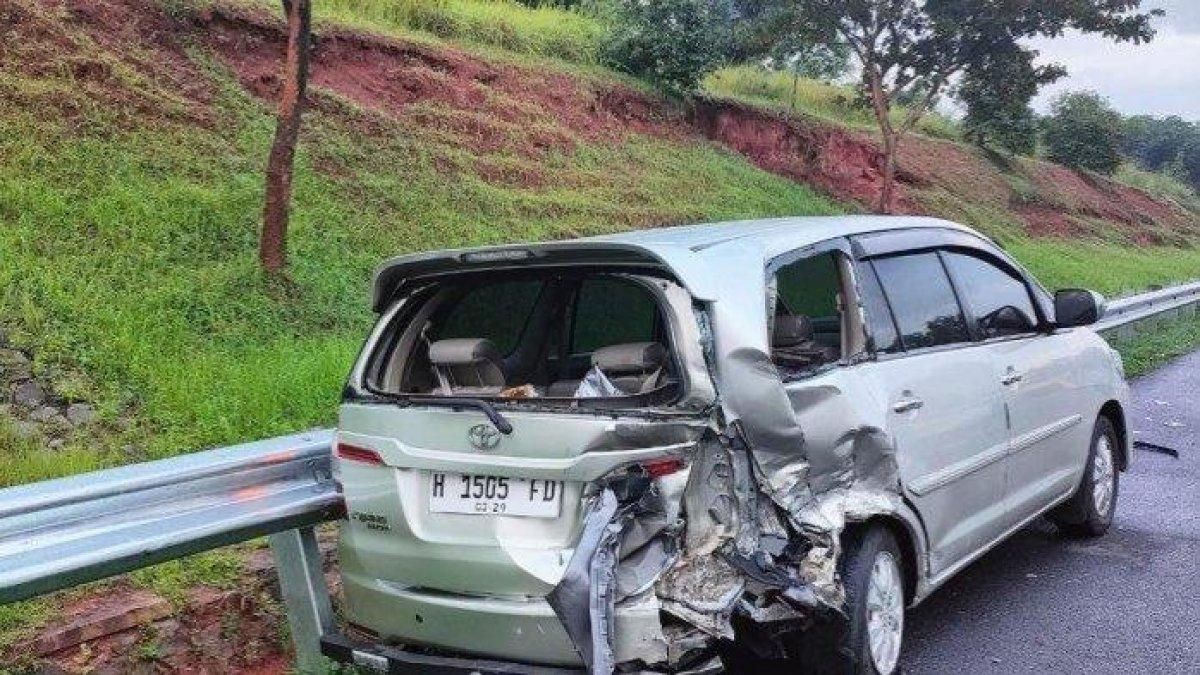 Kondisi kendaraan yang terlibat kecelakaan beruntun di Ruas Jalan tol Cipali KM 79