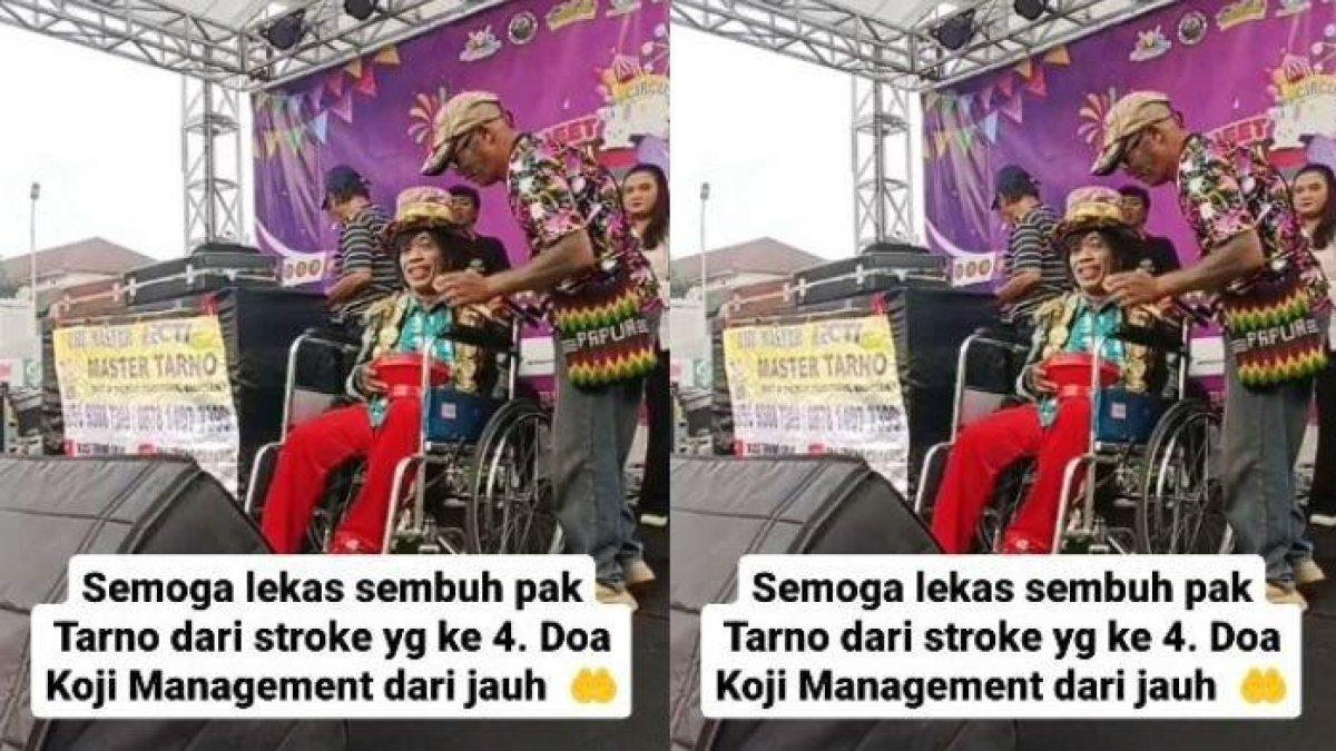 Kondisi terbaru Pesulap Pak Tarno, tetap bermain sulap meski di atas kursi roda setelah 4x derita stroke.