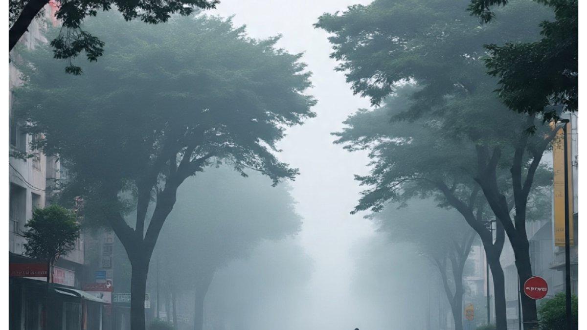 Ilustrasi kota dengan polusi udara tinggi.