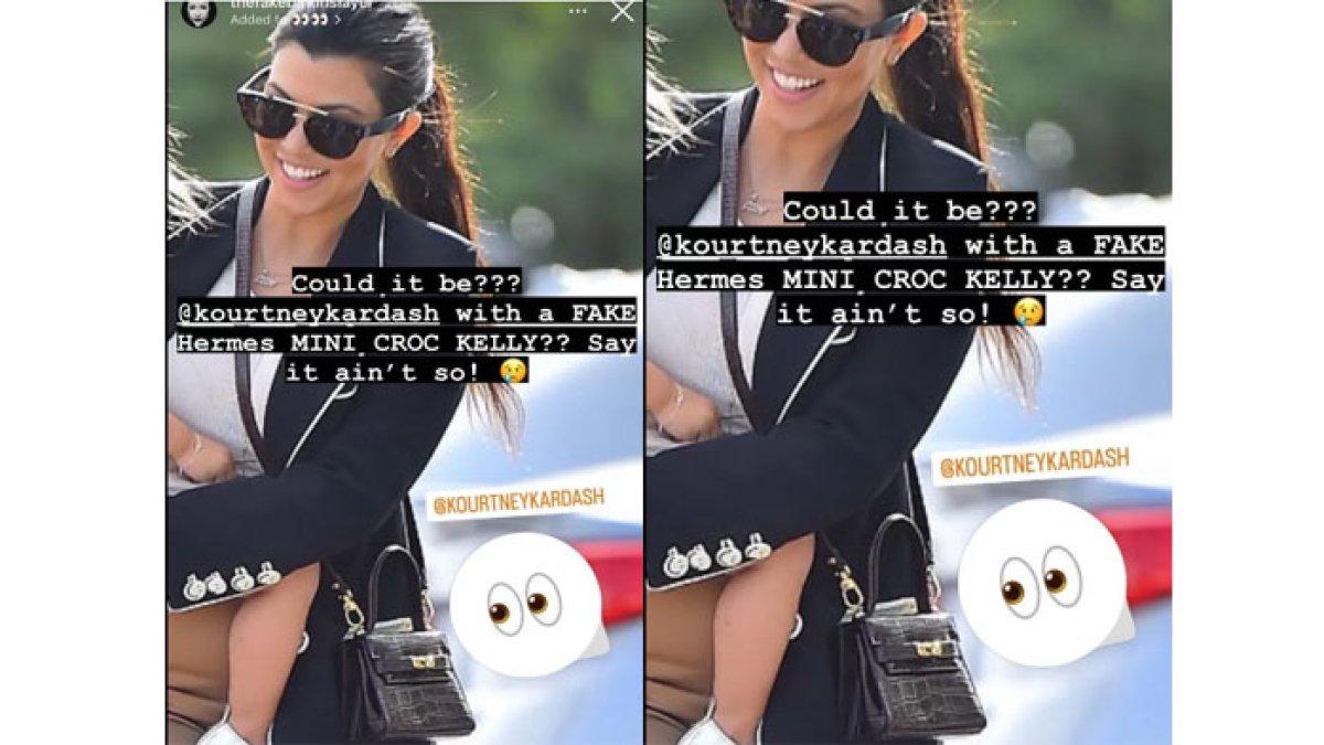 Kourtney Kardashian kepergok pakai barang palsu