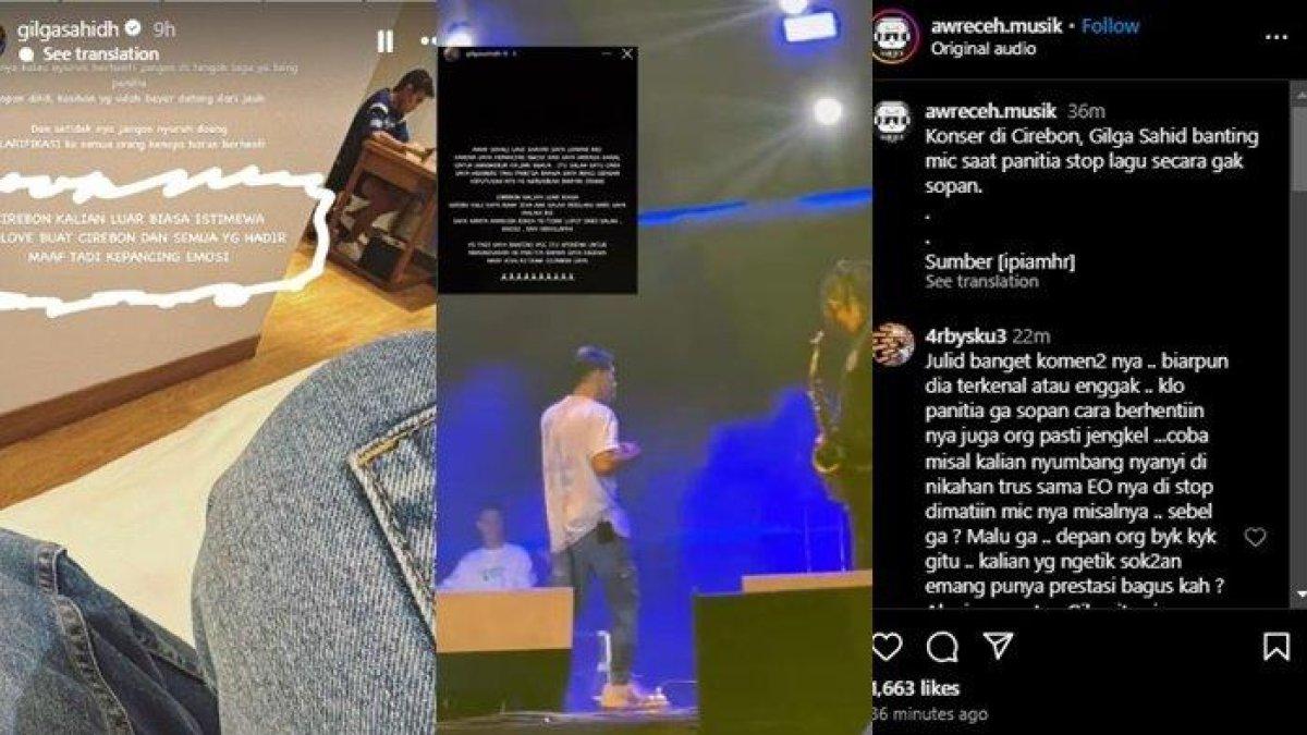 Kronologi Gilga Sahid emosi hingga lempar mic saat konser di sebuah mal di Cirebon, Jawa Barat