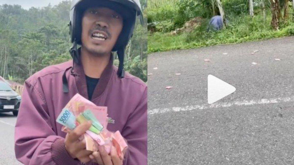 Kronologi Pasutri Viral Temukan Uang Berhamburan di Jalan, Sempat Papasan dengan Pemiliknya Tak Terkejar