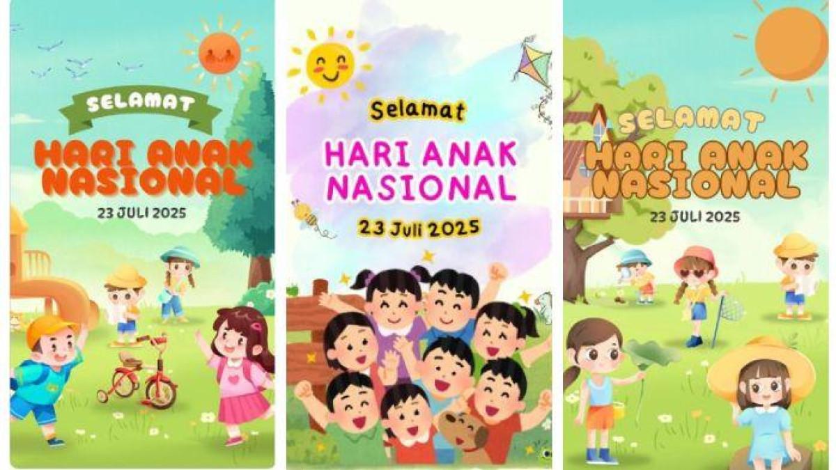 POSTER HARI ANAK - Kumpulan poster Hari Anak Nasional 2025 dengan desain menarik. Hari Anak Nasional diperingati setiap tanggal 23 Juli.