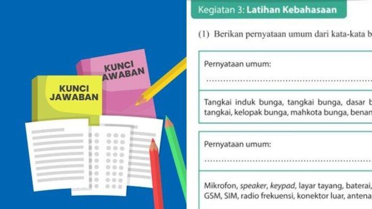Kunci Jawaban Bahasa Indonesia Kelas 9 SMP Halaman 25 Kurikulum 2013, Kegiatan 3: Latihan Kebahasaan