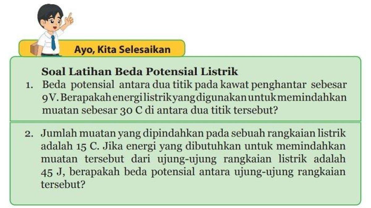 Kunci Jawaban IPA Kelas 9 SMP Halaman 177 dan 178: Soal Latihan Beda Potensial Listrik