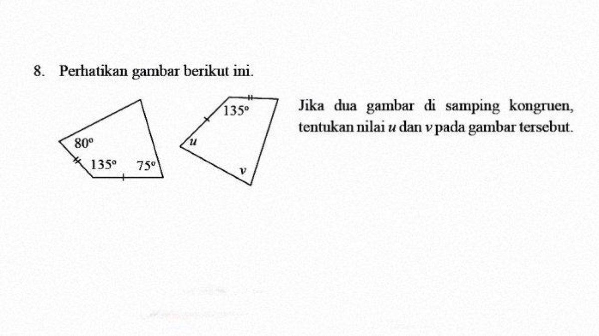 Kunci Jawaban Matematika Kelas 9 Latihan 4.1 Nomor 8 pada Halaman 214