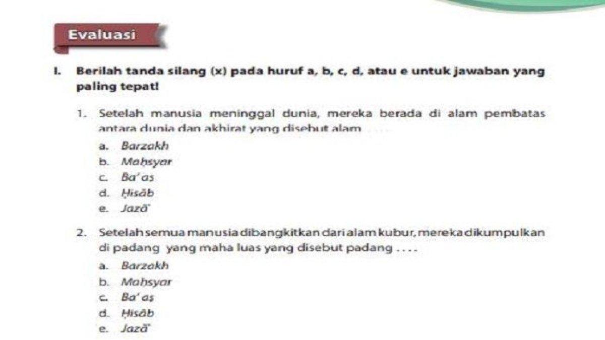 Kunci Jawaban PAI Kelas 12 Halaman 17, 18, 19