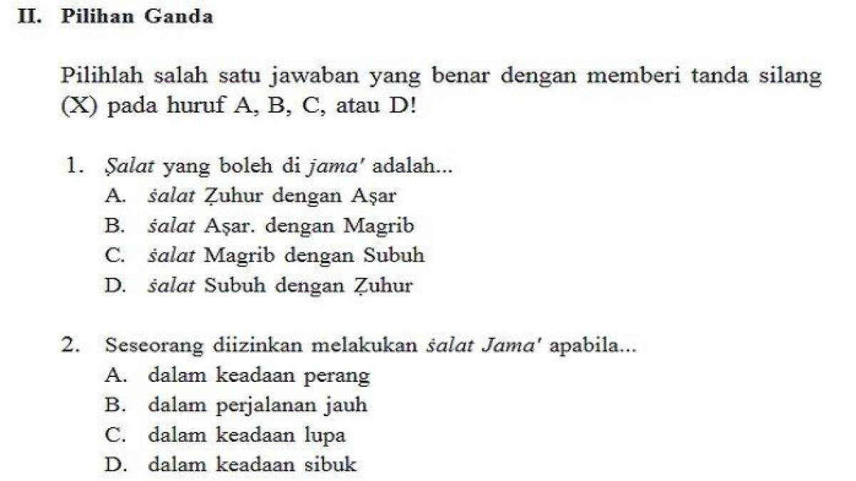 Kunci Jawaban PAI Kelas 7 Halaman 153 - 155 Ayo Berlatih
