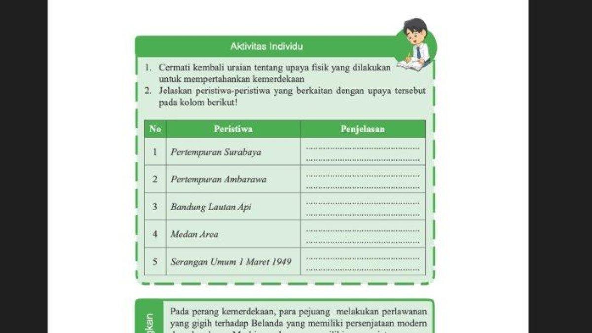 Kunci jawaban IPS kelas 9 halaman 222 tentang pertempuran