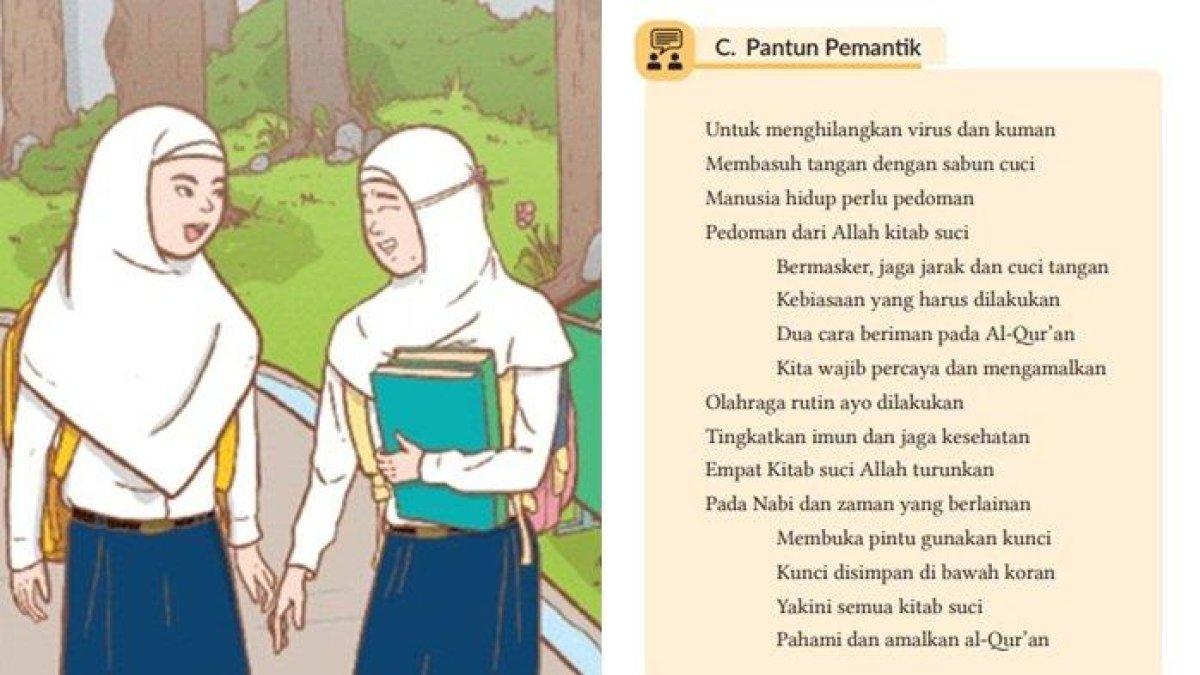 Kunci jawaban PAI kelas 8 SMP halaman 34 Kurikulum Merdeka, BAB 2 Pantun Pemantik Aktivitas 1