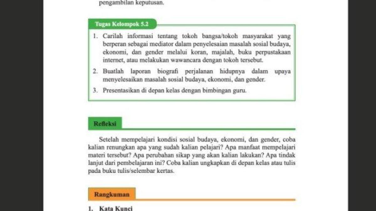 Kunci jawaban PKN kelas 9 halaman 142 semester 2 tentang tokoh bangsa atau masyarakat.