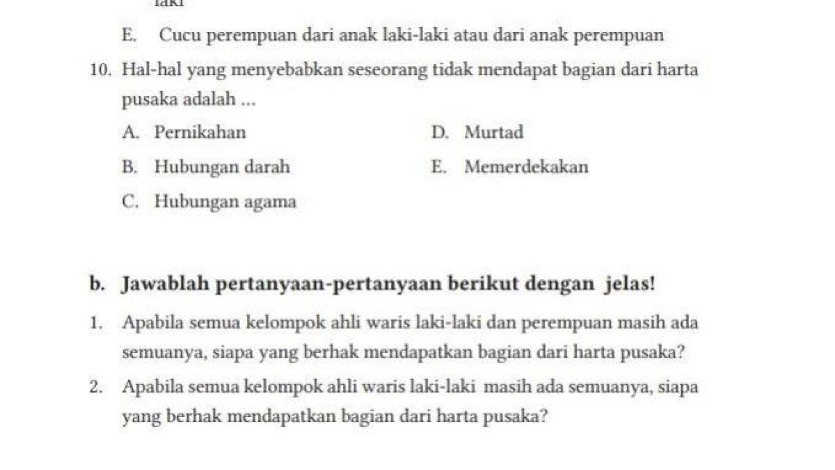 Kunci jawaban Pendidikan Agama Islam (PAI) kelas 12 halaman 128 dan 129 Kurikulum Merdeka
