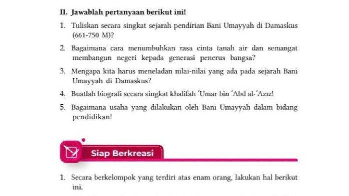 Kunci jawaban Pendidikan Agama Islam (PAI) kelas 7 halaman 121 Kurikulum Merdeka.
