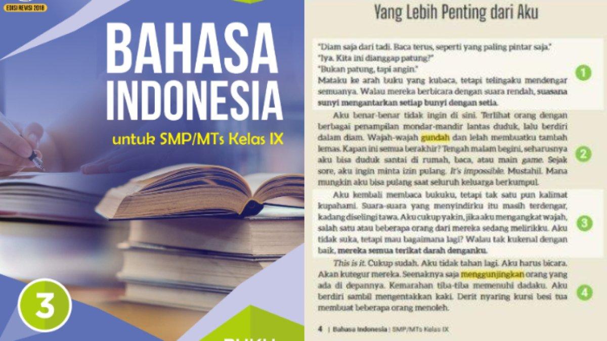 Kunci jawaban dari Bahasa Indonesia Kelas 9 halaman 7-8 Kurikulum Merdeka.