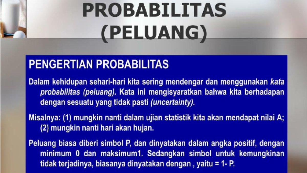 Kunci jawaban terbaik dari soal 'Di dalam ilmu statistika kita mengenal adanya kaidah-kaidah probabilitas. Jelaskan secara lengkap mengenai kaidah-kaidah probabilitas tersebut!​'