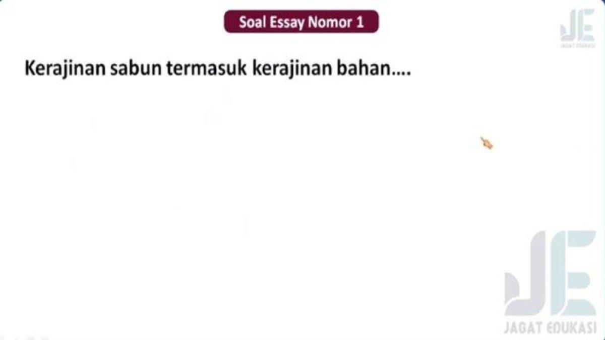 Simak latihan soal esay Prakarya kelas 8 SMP/MTs semester 1 & kunci jawaban, jelang PTS/UTS Kurikulum Merdeka & Kurikulum 2013 yang dapat dipelajari.
