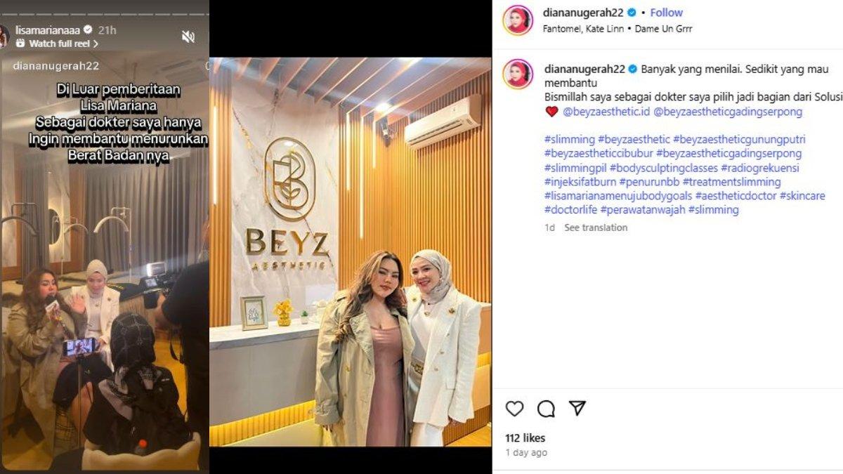 LISA MARIANA DIET - Lisa Mariana dibantu dokter untuk menurunkan berat badan.