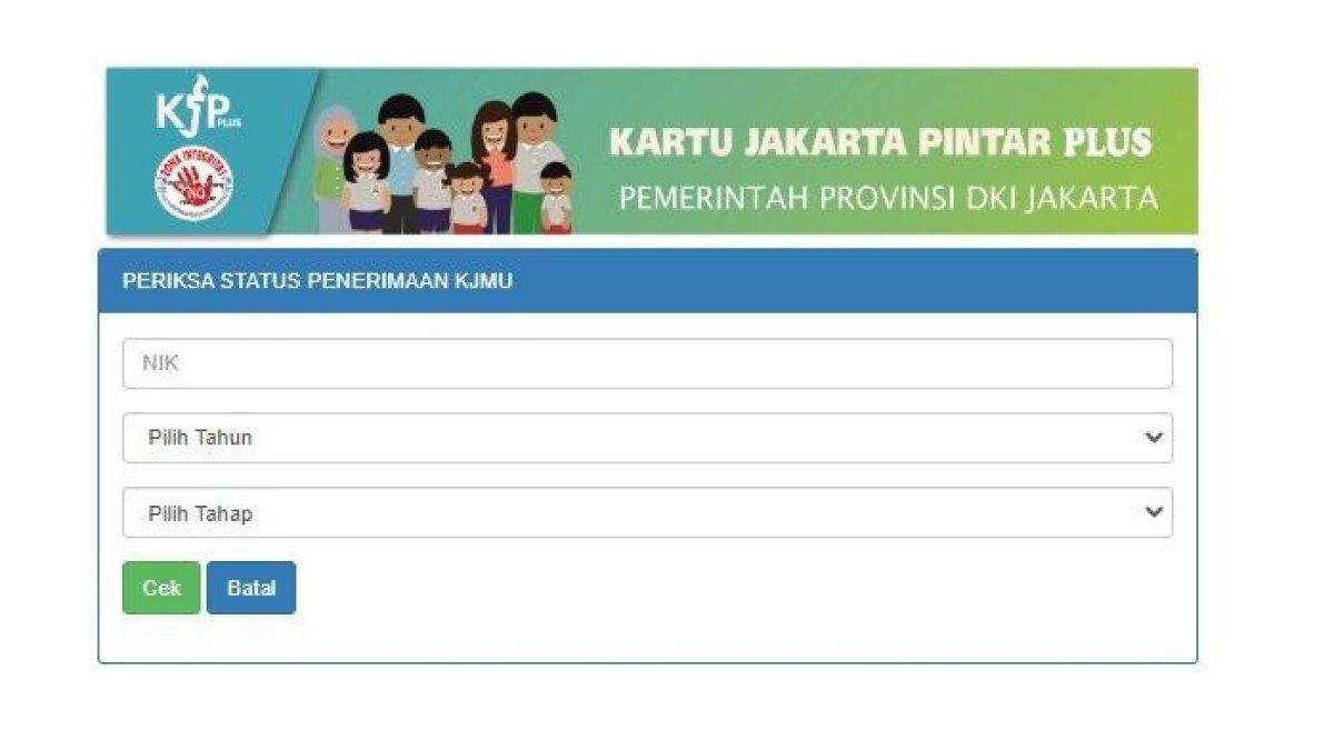 Laman kjp.jakarta.go.id untuk cek penerima KJMU 2024 - Berikut cara cek penerima KJMU Tahap 1 yang cari hari ini, Kamis (27/6/2024) Akses laman kjp.jakarta.go.id sebesar Rp9.000.000.