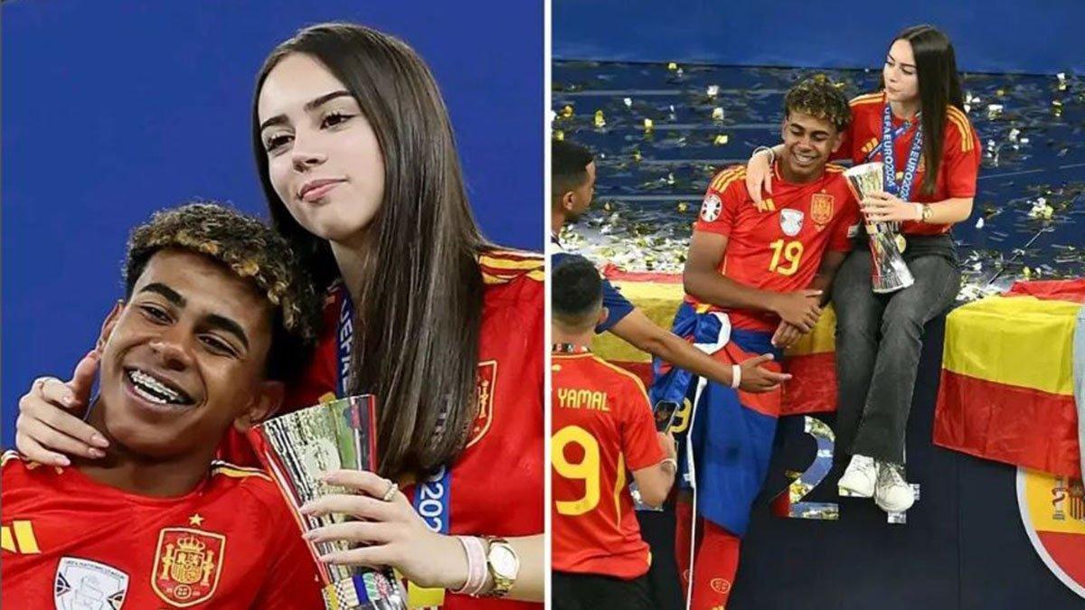 Lamine Yamal saat Spanyol juara Euro 2024