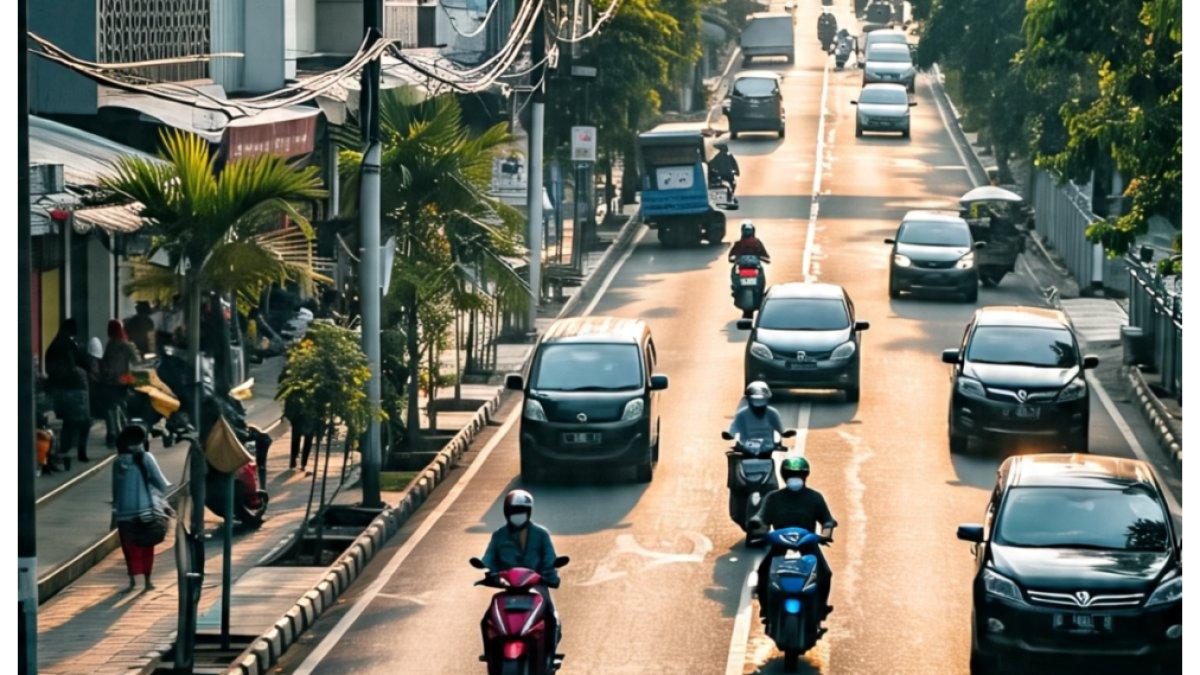Ilustrasi foto kota panas