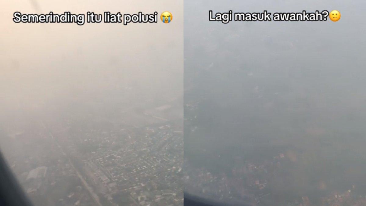 Langit kota Jakarta, yang mana hamparan kabut gelap itu adalah polusi ibu kota.