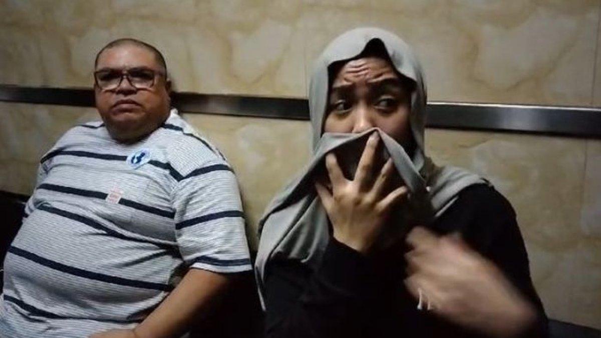Laura Meizani alias Lolly bersama Razman Arif Nasution di Polres Jakarta Selatan