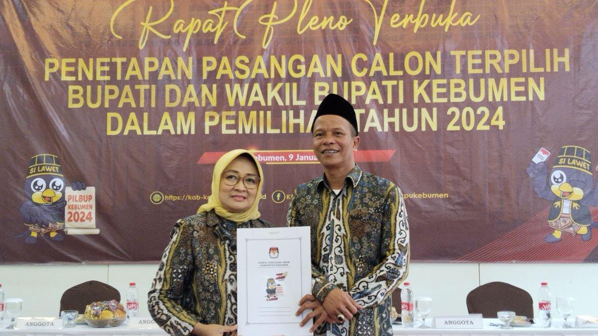 ZAENI MIFTAH - Komisi Pemilihan Umum (KPU) Kabupaten Kebumen menetapkan pasangan nomor urut 1 Lilis Nuryani dan Zaeni Miftah sebagai bupati dan wakil bupati Kebumen terpilih dalam Pilkada 2024.
