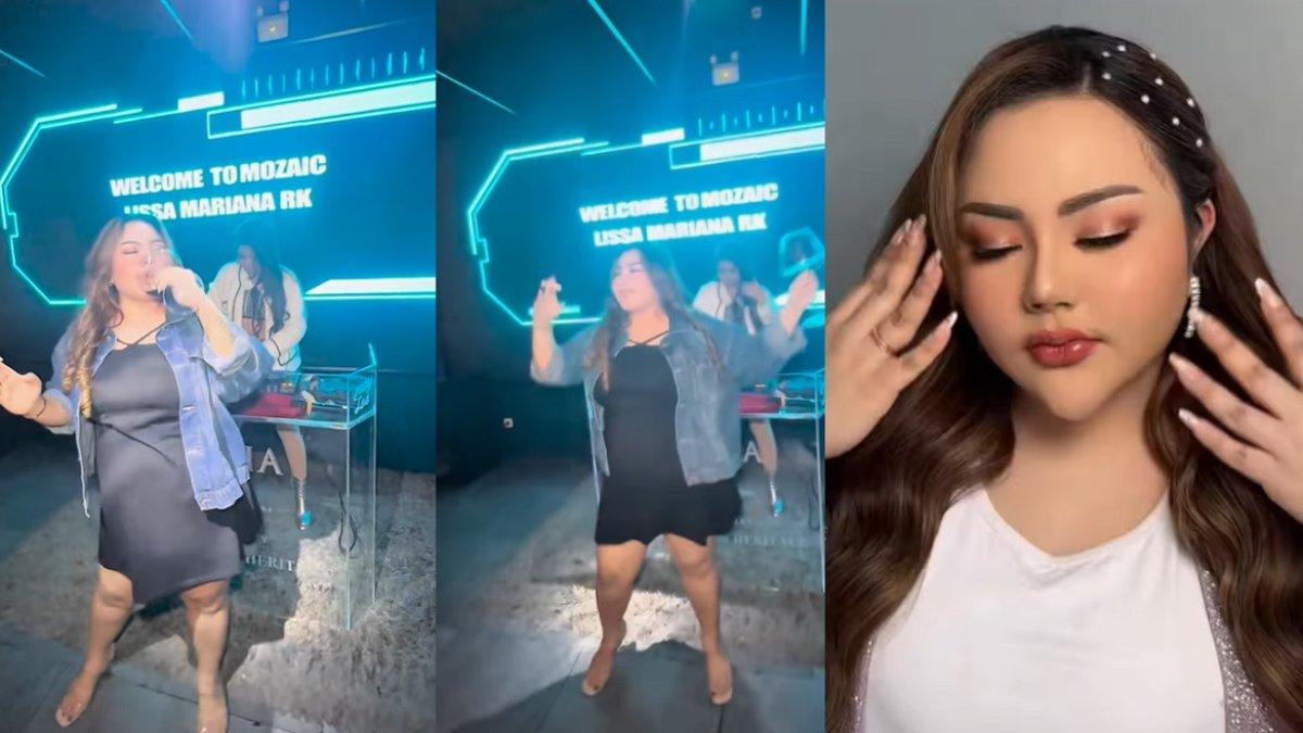 KONFLIK LISA MARIANA - Kolase foto Lisa Mariana diambil dari Instagram @lisamarianaaa. Lisa Mariana berani pakai nama RK saat tampil di atas panggung