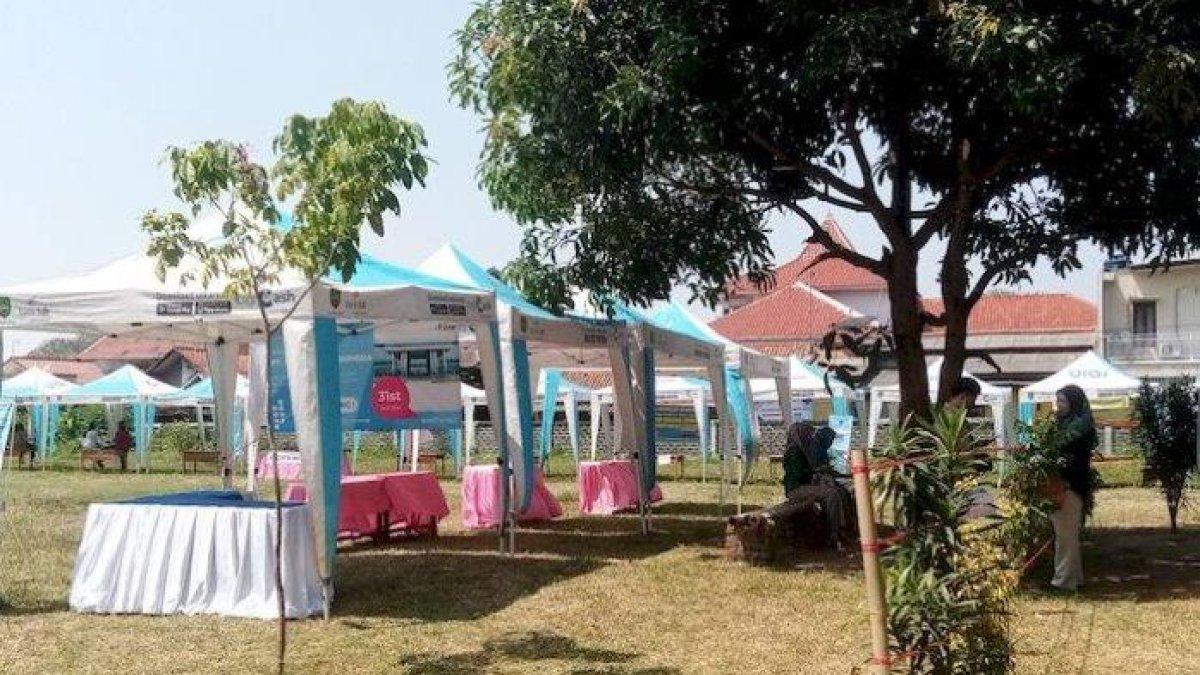 Lokasi Job Fair 2024 dihalaman belakang Kantor Disnakertrans Subang.
