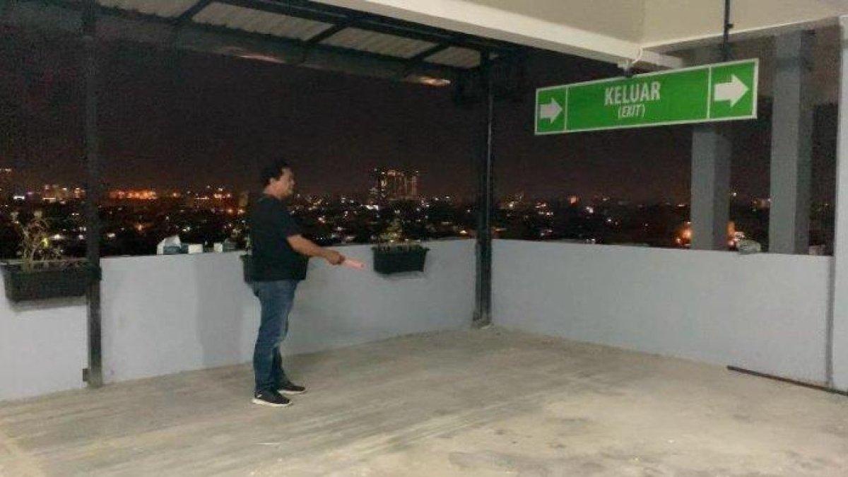 Lokasi yang diduga tempat ditemukannya dua jasad di Unpri Medan