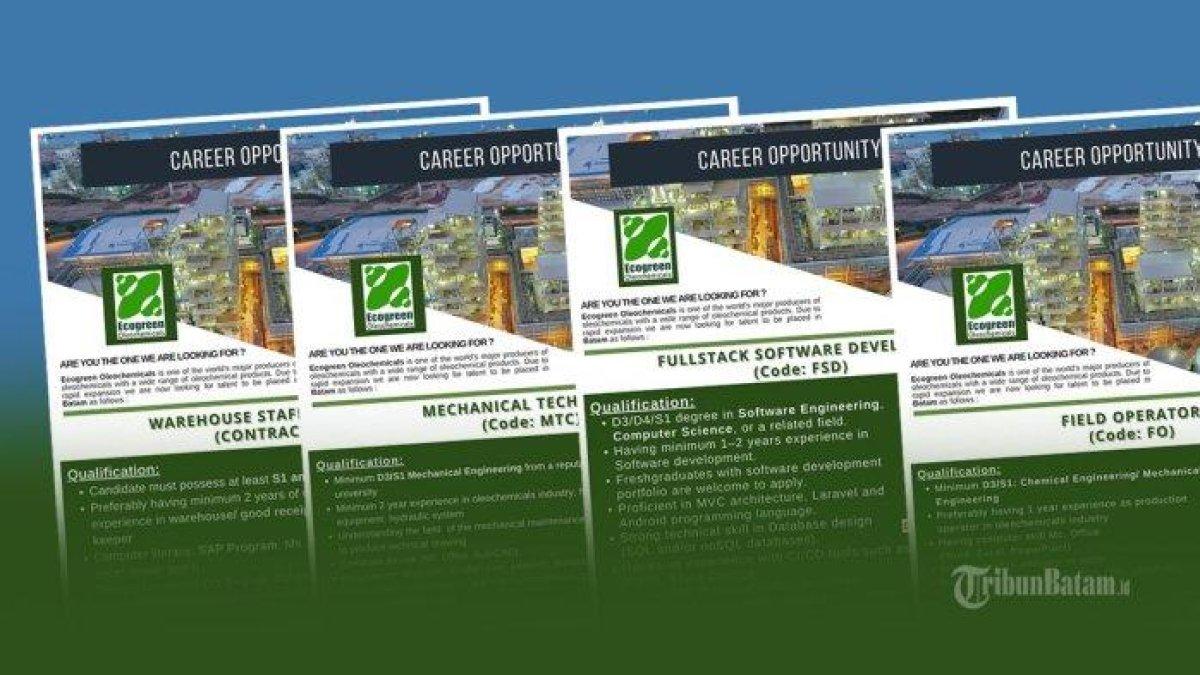 Lowongan Kerja Batam - PT Ecogreen Oleochemicals Batam buka loker.