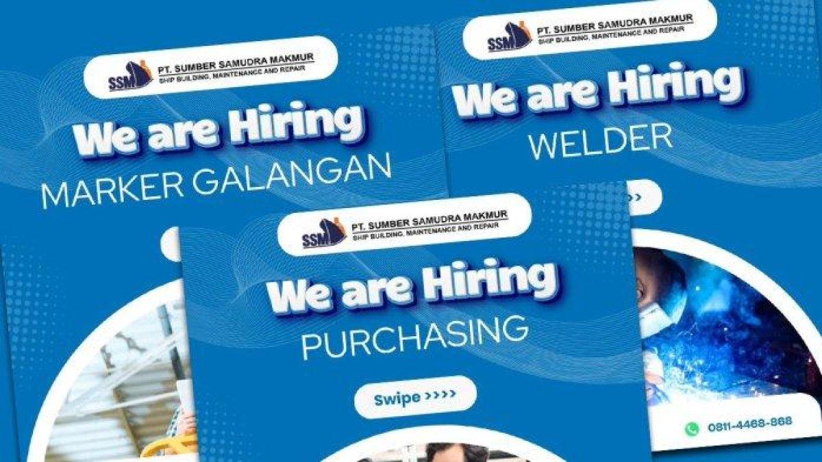 Lowongan Kerja Batam di Galangan Kapal PT Sumber Samurdra Makmur.