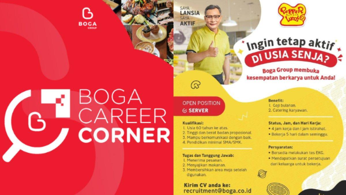 Lowongan Kerja Boga Group khusus untuk lansia 2024