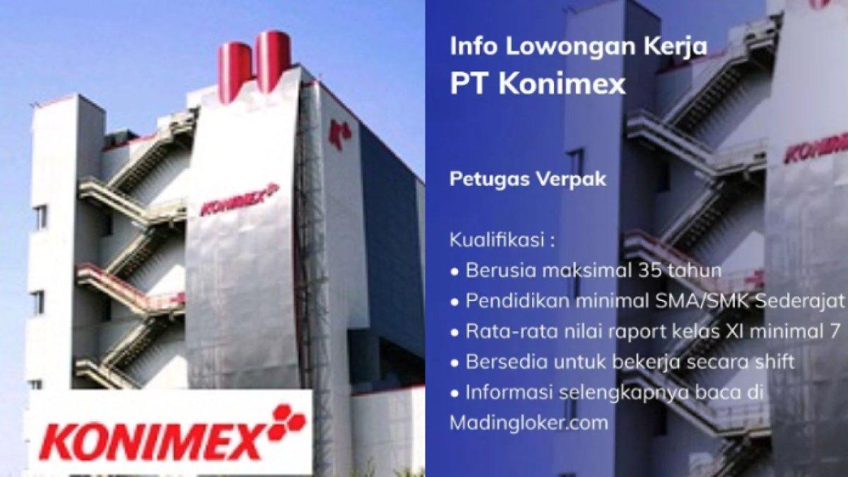 Lowongan kerja PT Konimex 2024