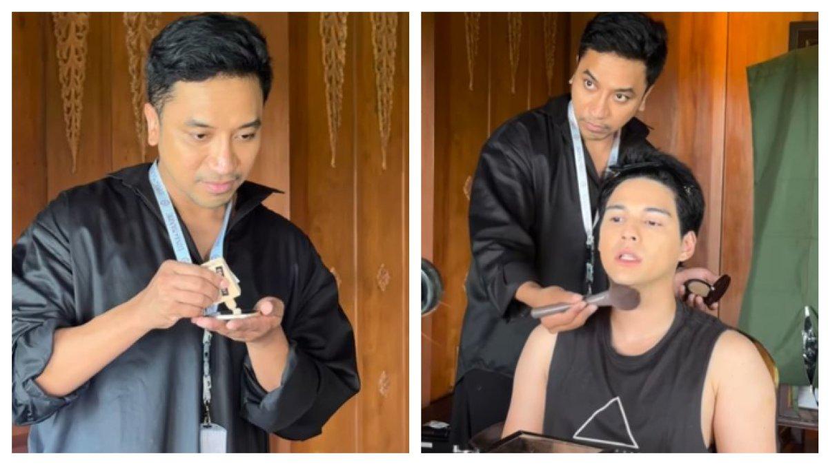 MAKEUP MAXIME BOUTTIER - Maxime Bouttier pakai produk foundation murah untuk make up di hari pernikahannya, harganya cuma RP 20 ribuan.