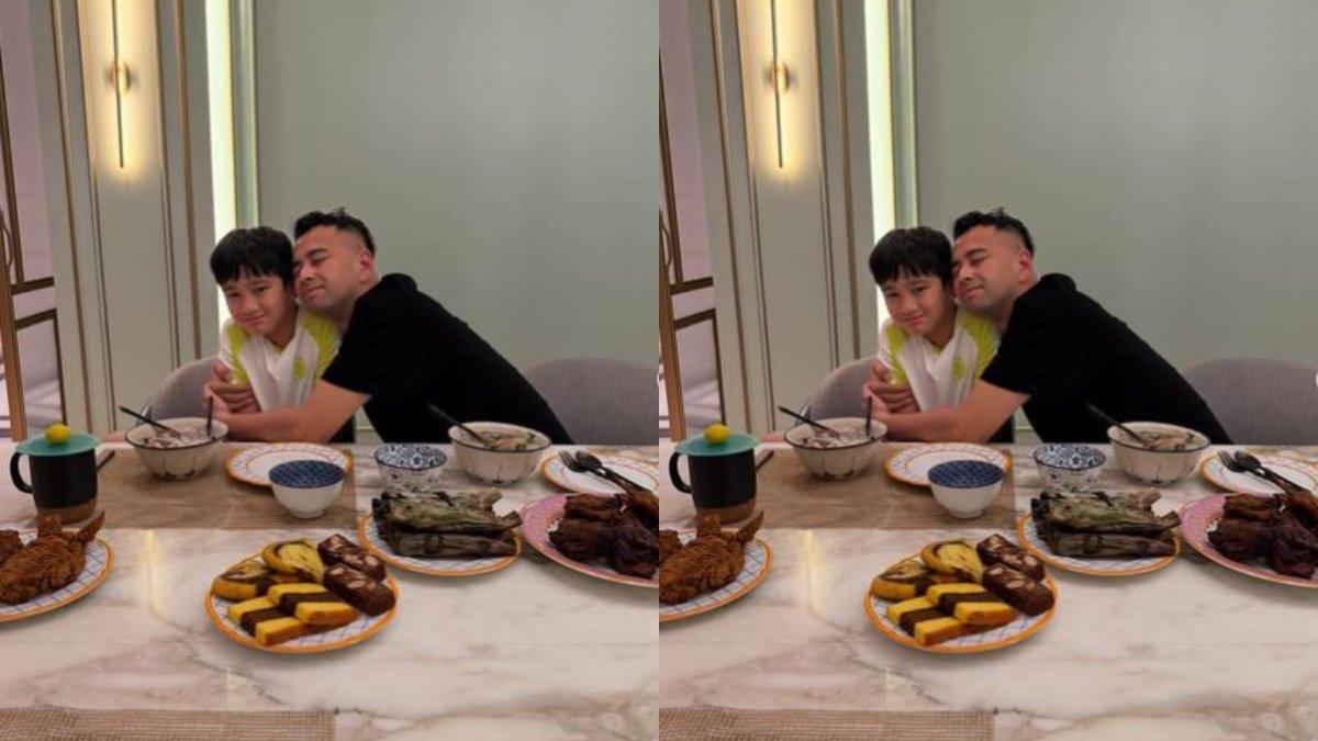 MENU SAHUR ARTIS - Raffi Ahmad sahur dengan anaknya, Rafathar.