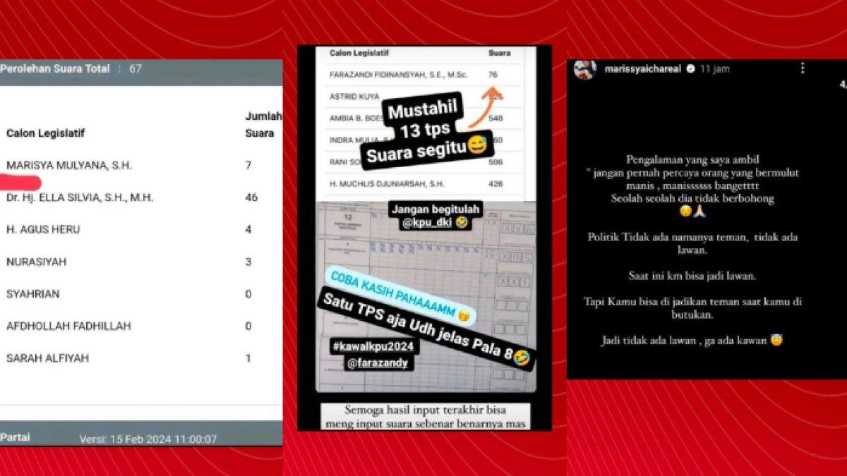 Marissya Icha tampaknya merasa tidak puas dengan perolehan suaranya dalam Pemilu 2024.