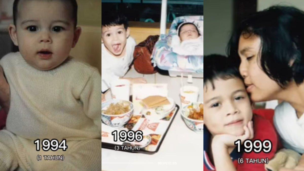 MASA KECIL MAXIME - Potret Maxime Bouttier diambil dari TkTok pada Selasa (13/5/2025). Maxime Bouttier sudah tampan sejak lahir.