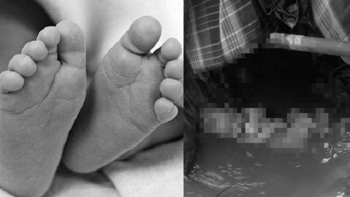 Bayi sudah tak bernyawa tanpa pakaian ditemukan di saluran air di Pandeglang, Banten, Sabtu (21/10/2023).