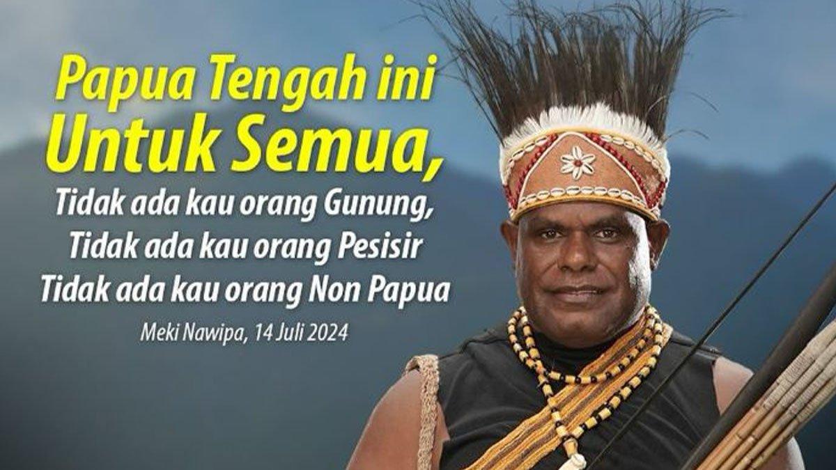 Meki Nawipa Gubernur Terpilih di Papua Tengah