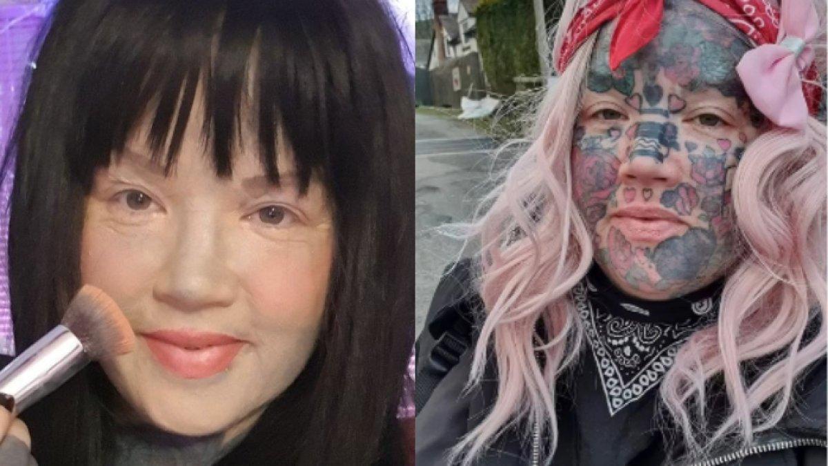 Melissa Sloan, wanita dengan ratusan tato di tubuhnya, kini coba menutupinya pakai make up, anaknya justru menganggapnya aneha