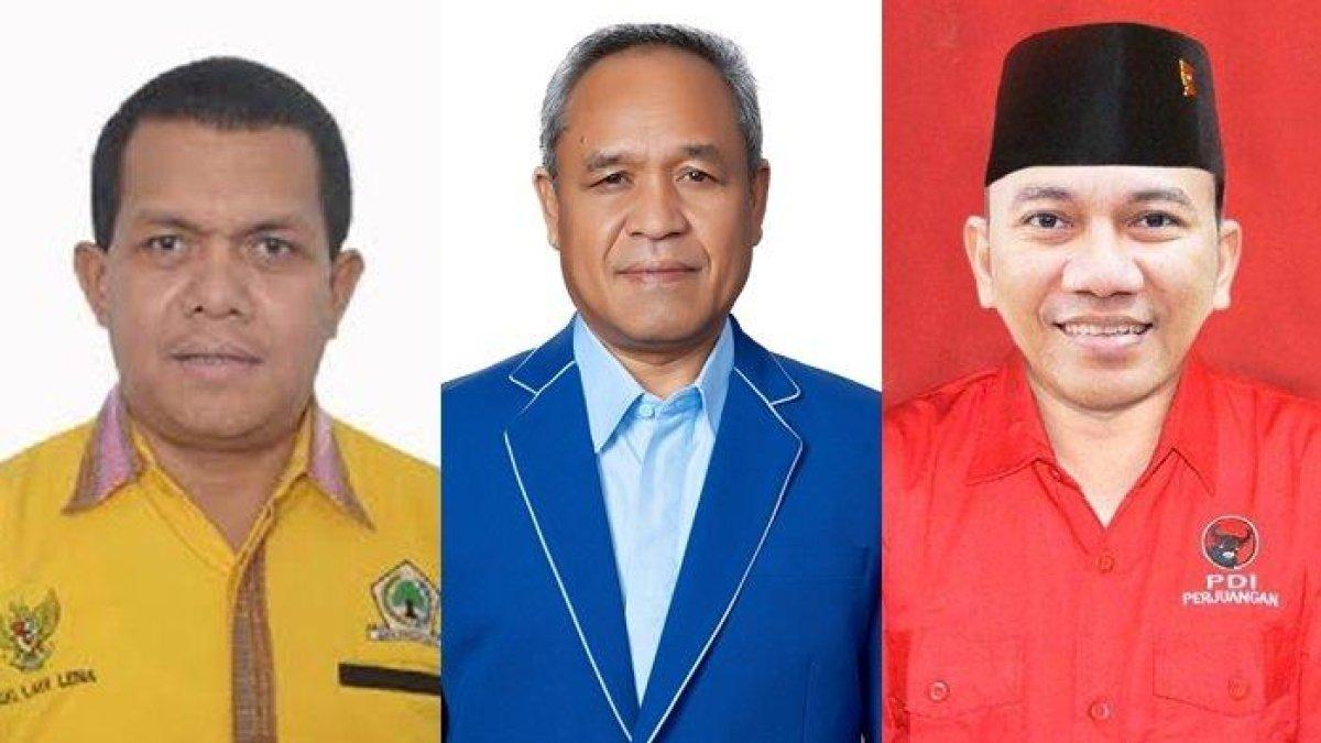 Melki Laka Lena (kiri), Benny Harman (tengah) dan Ansy Lema.