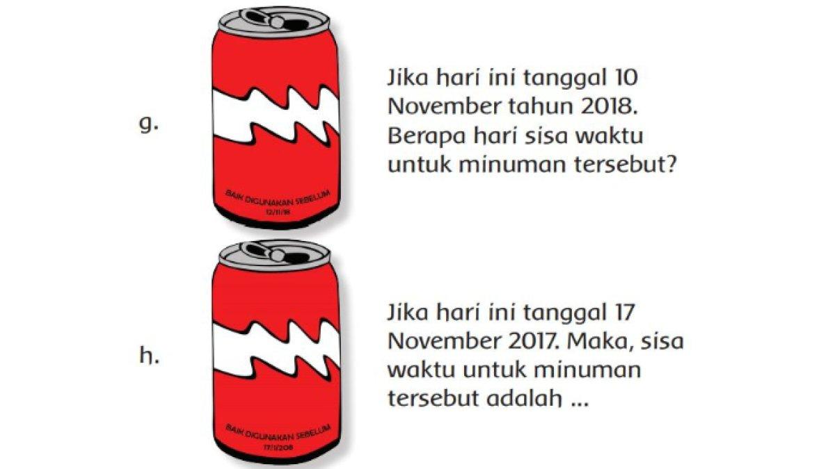 Cobalah berlatih mengamati waktu penggunaan yang ada pada kemasan berikut ini! (5)