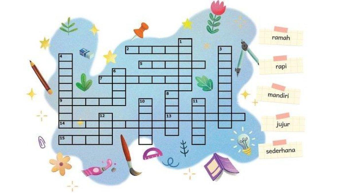 Kunci Jawaban Bahasa Indonesia Kurikulum Merdeka Kelas 5 SD Halaman 11. Mengisi teka-teki silang menggunakan kata sifat.