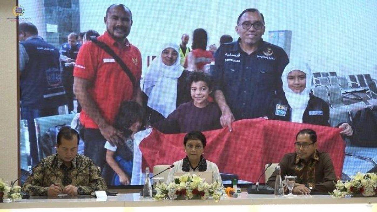 Menlu Retno dalam Press Briefing Menlu RI terkait Evakuasi WNI dari Palestina, Jumat (3/11/2023).