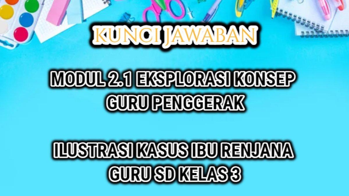 Modul 2.1 Eksplorasi Konsep Guru Penggerak yang di dalamnya terdapat kasus dari Ibu Renjana Guru SD Kelas 3.