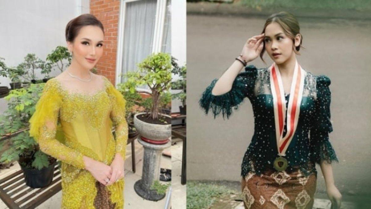 Momen Ayu Ting Ting dan Dinar Salsa saat berkebaya dianggap mirip