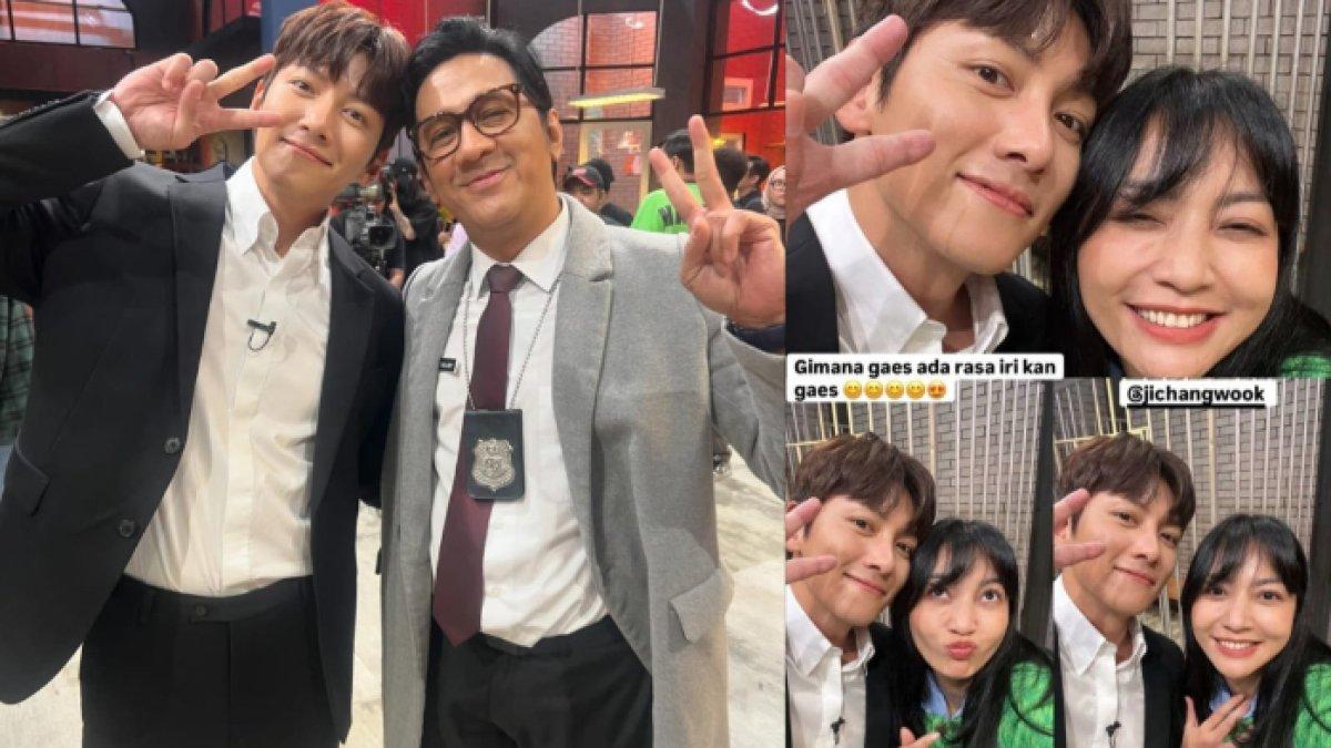 Momen Ayu Ting Ting gandeng tangan dan peluk tubuh Ji Chang Wook